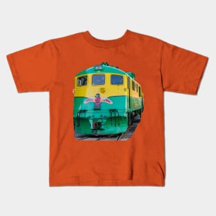 White Pass locomotive in Alaska Kids T-Shirt